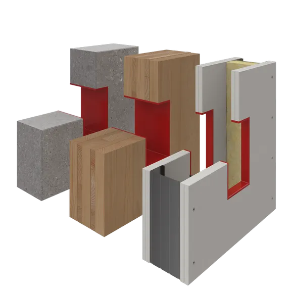 Maksimale hulstørrelse (længde) i væg eller dæk ≤ mm