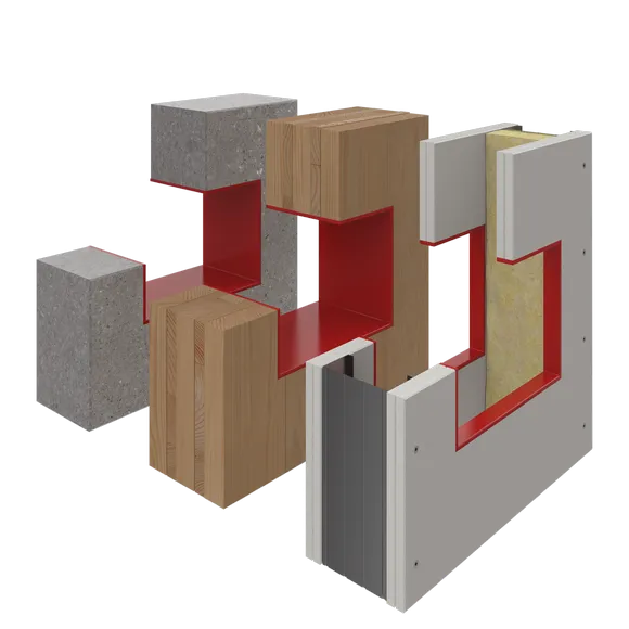 Maksimale hulstørrelse (længde) i væg eller dæk ≤ mm