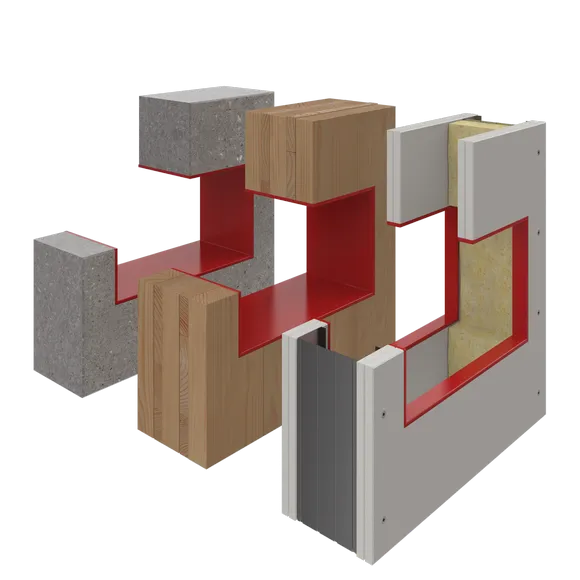 Maksimale hulstørrelse (længde) i væg eller dæk ≤ mm