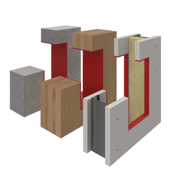 Maksimale hulstørrelse (bredde) i væg eller dæk ≤ mm